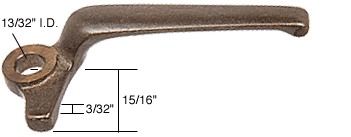 C.R. Laurence CRL Right Hand Project-In Casement Window Locking Handle; 15/16&quot; Hook Projection for Fenestra | H3650
