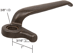 C.R. Laurence CRL Right Hand Project-In Casement Window Locking Handle; 1&quot; Hook Projection for Fenestra | H3652