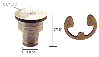 3/8&quot; Awning and Louver Window Link Groove Pin and &quot;E&quot; Ring | H3689 | H3689