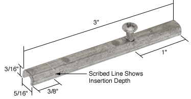 C.R. Laurence CRL 9/16&quot; Spiral Balance Pivot Bar - Bulk Package | H3758B