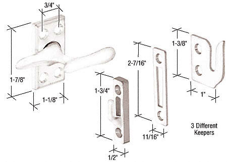 C.R. Laurence CRL White Casement Sash Lock | H3836