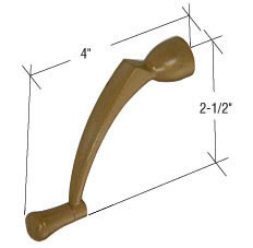 C.R. Laurence 3/8&quot; - 11 Teeth Spline Copperite Color Crank Handle - for Pella Windows | H3956