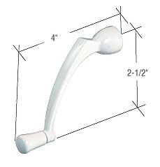 C.R. Laurence CRL 3/8&quot; - 11 Teeth Spline White Color Crank Handle - for Pella Windows | H3957