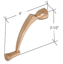C.R. Laurence CRL 3/8&quot; - 11 Teeth Spline Deep Champagne Color Crank Handle - for Pella Windows | H3958