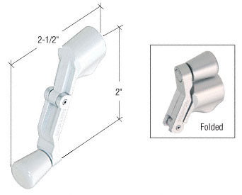 C.R. Laurence CRL White Universal Folding Crank Handle | H3962