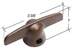 C.R. Laurence CRL Copperite T-Crank Window Handle for Pella; 3/8&quot; Spline Size - Package of Two | H3995