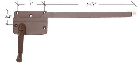 Strybuc Industries CRL 7-1/2&quot; Left Hand Bronze Casement Operator - Andersen Windows  | H4000DU