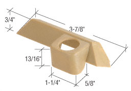 C.R. Laurence Casement Window Operator Cover for Pella Windows, Left Hand, Square Style, Champagne | H4096