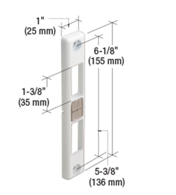 C.R. Laurence Lock Keeper for Milgard Patio Doors | HA0208W