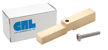 C.R. Laurence CRL Brite Gold Anodized Adapter Block for Prima, Shell and Rondo Hinges | HAB01BGA