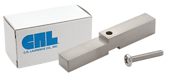 C.R. Laurence CRL Brushed Nickel Adapter Block for Prima, Shell and Rondo Hinges | HAB01BN