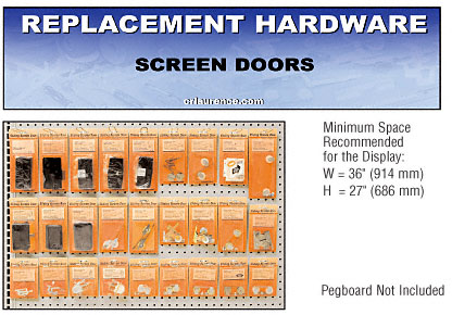 C.R. Laurence CRL Screen Door Replacement Hardware Display for California, Arizona, Nevada | HD1CA