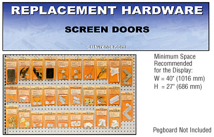 C.R. Laurence CRL Screen Door Replacement Hardware Display for the Midwest | HD1MW