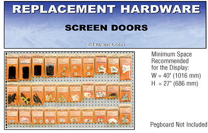 C.R. Laurence CRL Screen Door Replacement Hardware Display for the Northeast | HD1NE