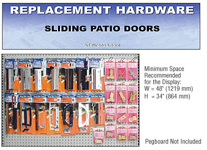 C.R. Laurence CRL Sliding Patio Door Replacement Hardware Display for California, Arizona, Nevada | HD2CA
