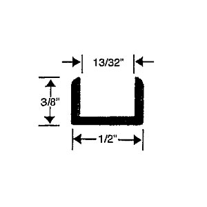 Gordon Glass Co. Brushed Nickel Heavy Glass Shower Enclosure Shallow Channel for 3/8&quot; Glass - 12 ft Long | HGMZSS4103BN