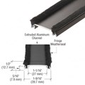 CRL 84" Bronze Anodized Wide Commercial Door Astragal with Weatherstrip