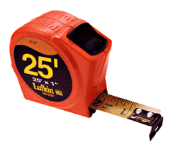 C.R. Laurence CRL 25&#39; Lufkin Hi-Visibility Tape Rule 1&quot; Wide | HV125