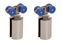 C.R. Laurence CRL Brushed Nickel Hydroslide Sliding Door Hanger Kit  | HYD01BN