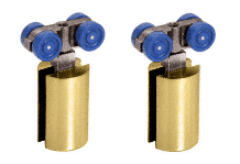 C.R. Laurence CRL Polished Brass Hydroslide Sliding Door Hanger Kit  | HYD01BR