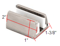 C.R. Laurence CRL Brushed Nickel Hydroslide Sliding Door Floor Guide Kit  | HYD03BN