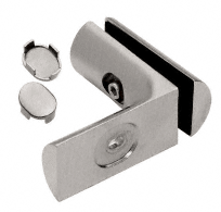 C.R. Laurence CRL Brushed Nickel Hydroslide 90 Degree Wall-to-Glass Bracket | HYD05BN