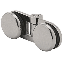 C.R. Laurence CRL Brushed Nickel Hydroslide Bi-Fold Glass-to-Glass Hinge | HYDH180BN