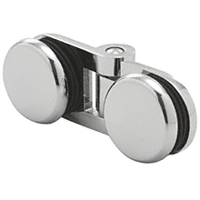 C.R. Laurence CRL Chrome Hydroslide Bi-Fold Glass-to-Glass Hinge | HYDH180CH