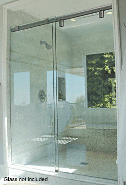 CRL 60&quot; Brushed Nickel Hydroslide 180 Degree Standard Sliding Shower Door Kit | HYDK60BN | HYDK60BN