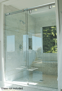 C.R. Laurence CRL 60&quot; Polished Chrome Hydroslide 180 Degree Standard Sliding Shower Door Kit | HYDK60CH