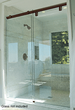 C.R. Laurence CRL 84&quot; Oil Rubbed Bronze Hydroslide 180 Degree Standard Sliding Shower Door Kit | HYDK840RB