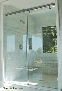 C.R. Laurence CRL 84&quot; Brushed Nickel Hydroslide 180 Degree Standard Sliding Shower Door Kit | HYDK84BN