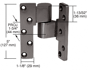 C.R. Laurence CRL Dark Bronze 3/4&quot; Offset Intermediate Right Hand Pivot  | 41J190R313