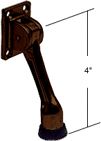 C.R. Laurence CRL Dark Bronze Finish Door Mounted 4&quot; Kick-Down Door Holder | J4538