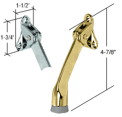C.R. Laurence CRL Bright Brass Finish Door Mounted Economy Stop and Holder | J4543