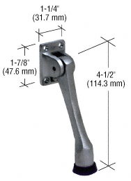 C.R. Laurence CRL Brushed Chrome Door Mounted 4-1/2&quot; Heavy-Duty Stop | J4571