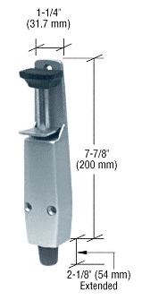 Door Mounted Aluminum Finish Step-On Door Holder | J4595 | J4595