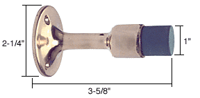 C.R. Laurence CRL Bright Brass Wall Mounted Heavy-Duty Door Stop | J4596