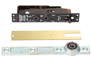 C.R. Laurence CRL Jackson Heavy-Duty Adjustable Center-Hung Walking Beam Type Top Pivot with Polished Brass Finish Cover Plate | J580PB