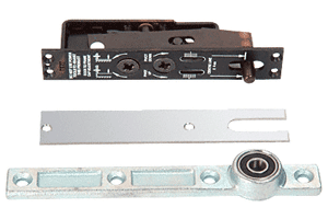 C.R. Laurence CRL Jackson Heavy-Duty Adjustable Center-Hung Walking Beam Type Top Pivot with Polished Stainless Finish Cover Plate | J580PS