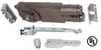 C.R. Laurence CRL Jackson Medium Duty 90 Degree Non Hold-Open Overhead Concealed Door Closer With &quot;H&quot; End-Load Hardware Package - REPLACED BY 21101A03  | J90NH0H