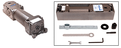 C.R. Laurence CRL Jackson 900 Series 90 Degree and 120 Degree Dual Hold-Open Spring Power Adjustable Floor Mounted Closer With Center-Hung Package | J993H0N