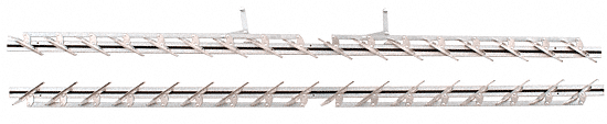 C.R. Laurence 60&quot; Jalousie Strip Hardware - 17 Blades | JSH60