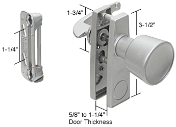 C.R. Laurence CRL Aluminum Screen and Storm Door Tulip Knob Latch 1-3/4&quot; Screw Holes | K5000