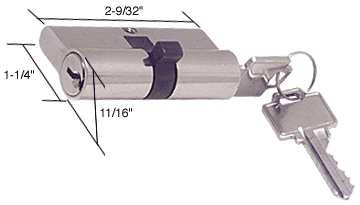 Screen and Storm Door Double Key Cylinder with Kwikset-Weiser Keyway | K5061