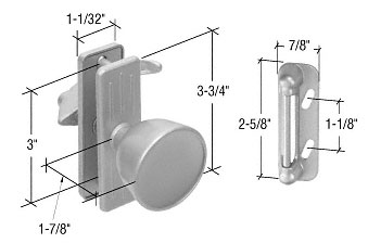 Aluminum Screen and Storm Door Knob Latch 3&quot; Screw Holes | K5077 | K5077