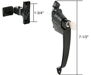 CRL Colonial Screen and Storm Door Push Button Lock 1-3/4&quot; Screw Holes | K5080 | K5080
