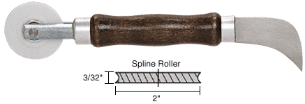 C.R. Laurence CRL Combo Steel Spline Roller and Cutter 2&quot; x 3/32&quot; Wheel | K696