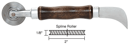 C.R. Laurence CRL Combo Steel Spline Roller and Cutter 2&quot; x 1/8&quot; Wheel | K796