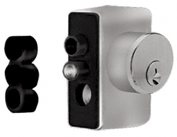 C.R. Laurence CRL Left Hand Brushed Stainless Keyed Access Device for Glass Door Panic and Deadbolt Handles | KAD2LBS